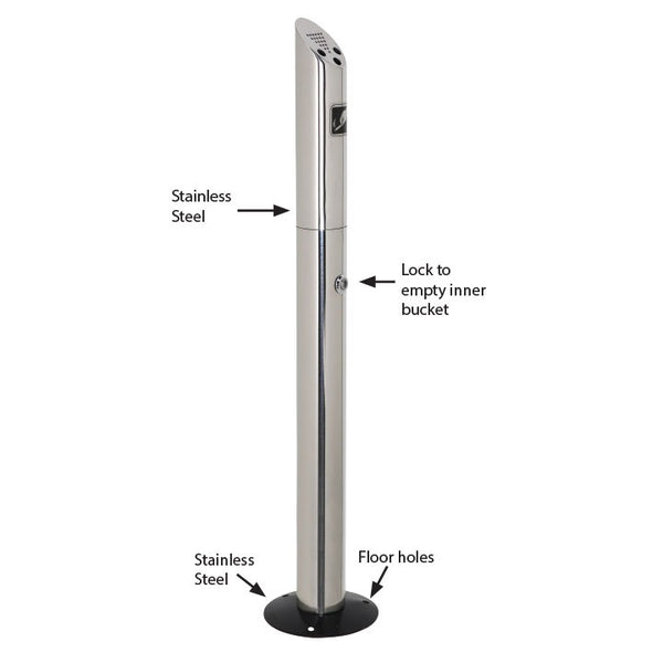 Angled Top Stand up Ash Tray